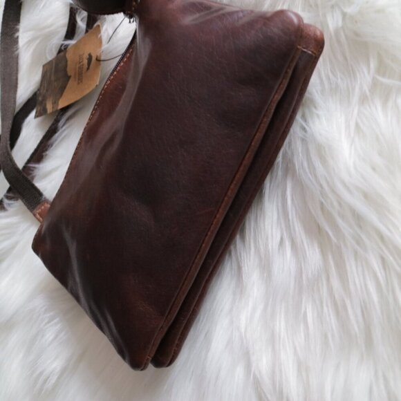 NWT Jack Georges Voyager Brown Floral Genuine Leather Wallet Purse Boho - Picture 8 of 9